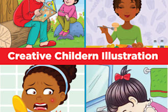 draw illustrations for children book, game,   other