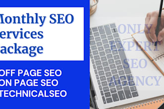 provide google first page with monthly expert seo package