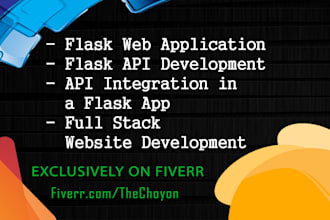 develop flask app to build website and api