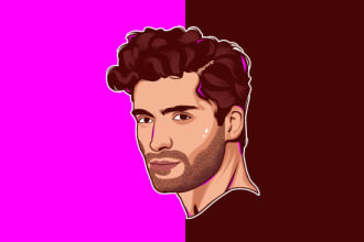 make a character logo,cartoon mascot from your photo