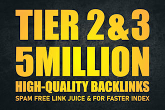 provide 5m HQ verified backlinks for higher ranking