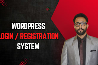 design a login and registration page for a wordpress website