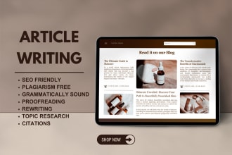 write health and lifestyle blog posts or beauty article