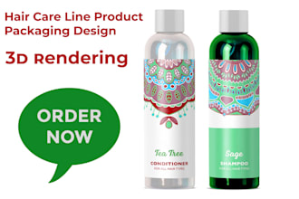 design shampoo, conditioner, hair oil label, haircare packaging design