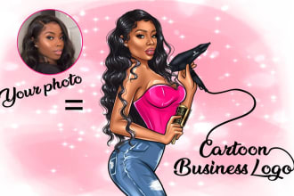 draw cartoon logo portrait for your business