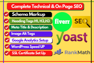 do onpage SEO and technical on page optimization of wordpress or schema markup