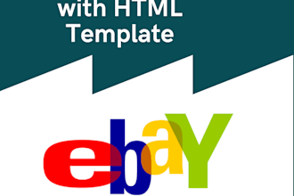 do ebay product listing with HTML template