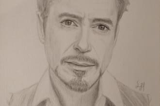 draw realistic pencil portrait sketch from a photo