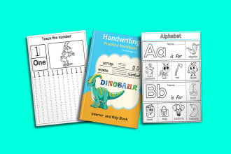 create tracing letters,number,interior,and KDP coloring book