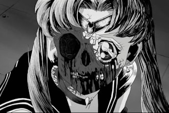 draw dark art horror illustration