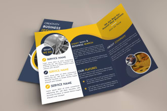 design professional bi fold, tri fold brochure for your business in 12 hours