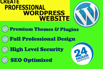 create a full and secure wordpress website and bug fixes