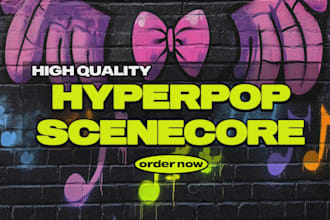 create a custom hyperpop, scenecore, digicore  beat