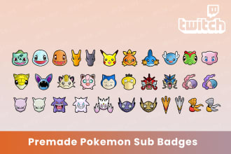 send you these cute premade pokemon sub badges