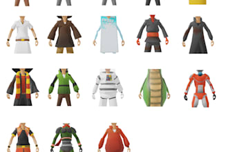 create low poly characters and props for game development
