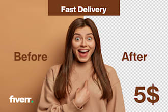 do background removal, cut out images and fast delivery