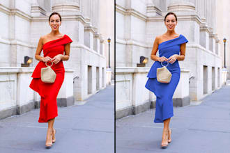dress color change by photoshop
