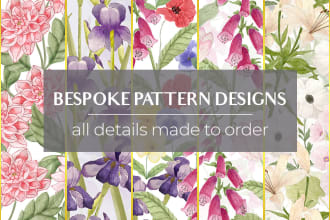 design a unique seamless watercolour pattern for textile or any surface