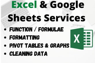 create and format microsoft excel spreadsheet or google sheet