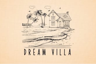 create amazing hand drawn story teller logo