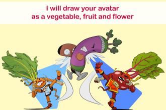 draw your avatar as a vegetable, fruit and flower