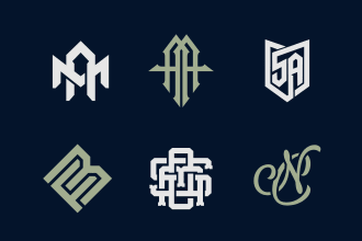 design unique initial monogram logo