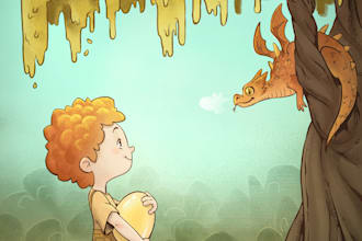 draw cartoon book illustration for you