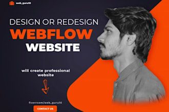 design or redesign a website in webflow professionally