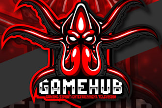 make premium mascot character logo for esports, youtube