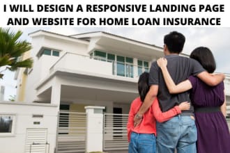 design home loan insurance landing page and website with high conversion