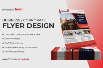 make corporate business, real estate flyer brochure