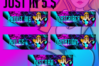 make stunning twitch panels for you