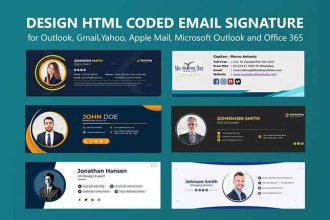 code responsive HTML email signature for gmail, apple and outlook