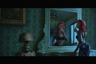 create a concept art illustration for video games or movies
