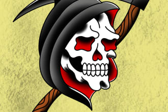 design your american traditional or neotraditional tattoo