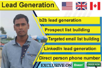 provide linkedin lead generation, email list, and lead list