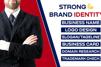create catchy business name and slogan or logo