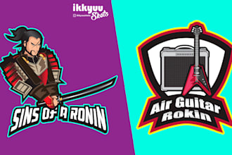 design mascot logo esport with characters