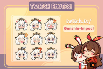 draw custom cutest twitch emotes, sub badges