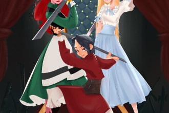 draw fantasy or fan art character illustration