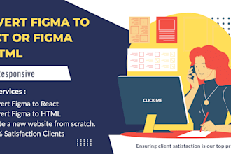 convert figma to react or figma to HTML