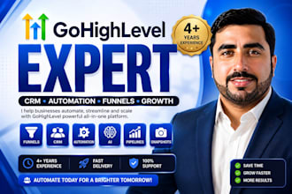 build gohighlevel CRM, funnels, workflows and automation