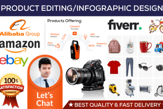 design impressive amazon product photo editing and infographic