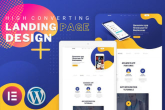 design high converting landing page, squeeze page, sale page