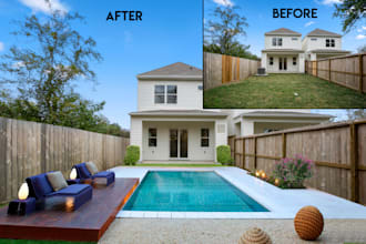 add virtual pool, edit existing pool and backyard staging