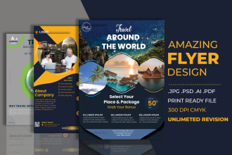 design travel, corporate,food flyer for you