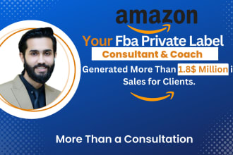 be your amazon fba consultant, business coach, mentor