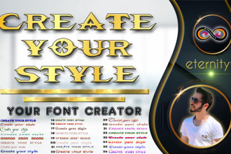 create modern customize font style, edit your logo