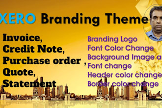 do desing xero custom invoice template branding them