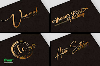 design modern typography and luxury signature logo